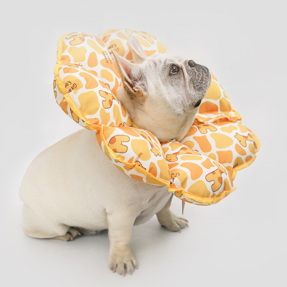 寵物脖套伊麗莎白圈防舔防抓咬可愛太陽花頭套脖圈保護套頭套