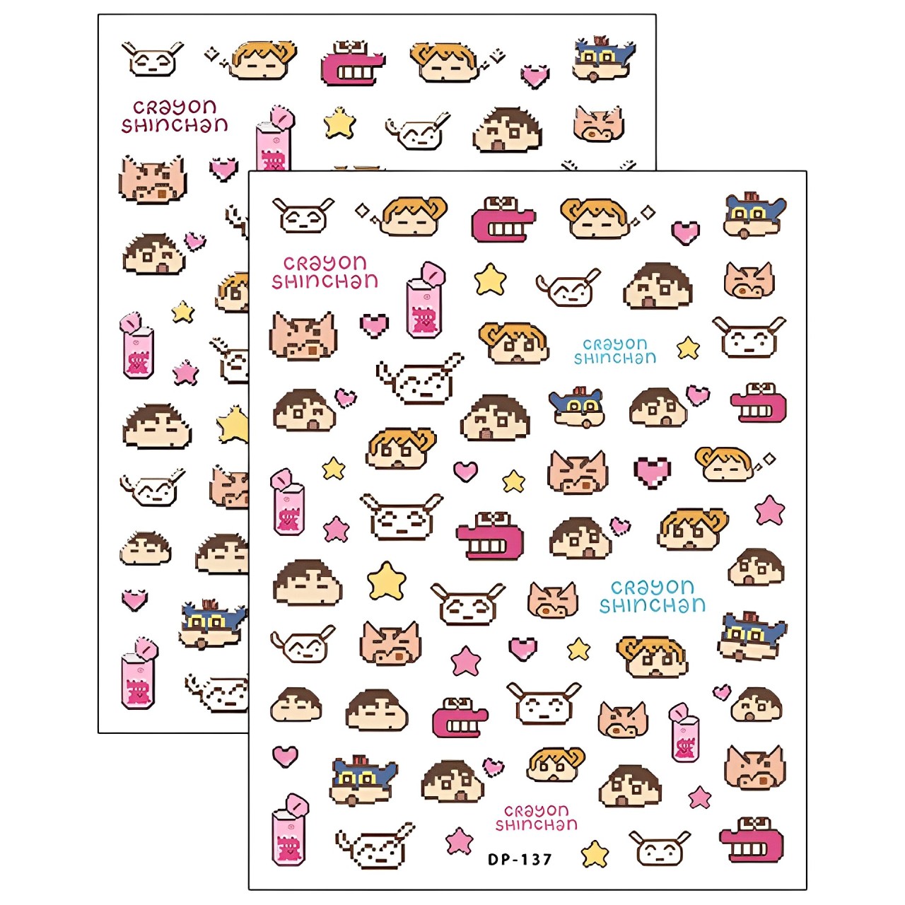 浮雕薄韌美甲貼紙背膠指甲貼卡通軟萌背膠美甲貼蠟筆小新系列