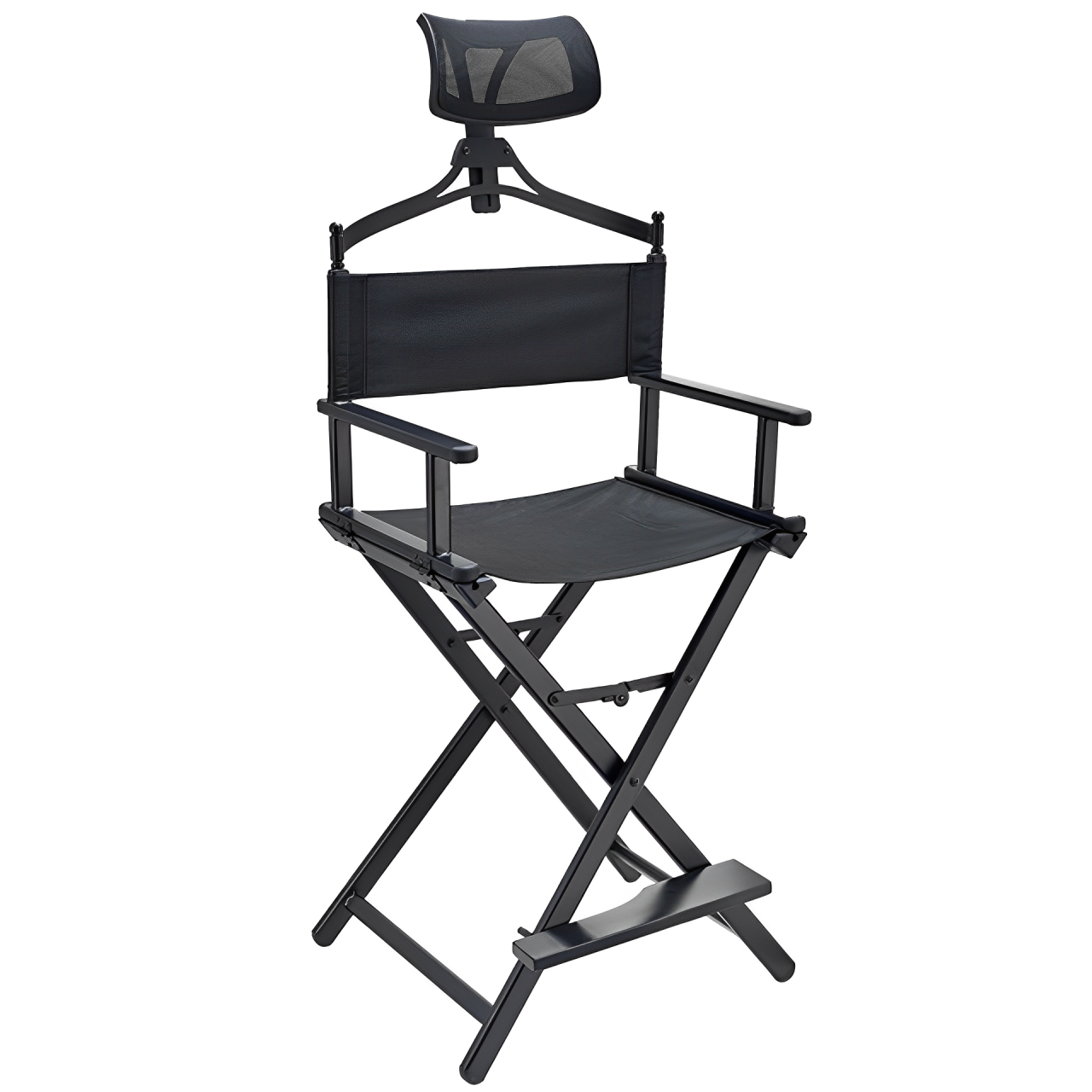 折疊化妝椅簡易高腳導演椅家用鋁合金化妝椅靠背椅休閒可攜式椅子折疊椅