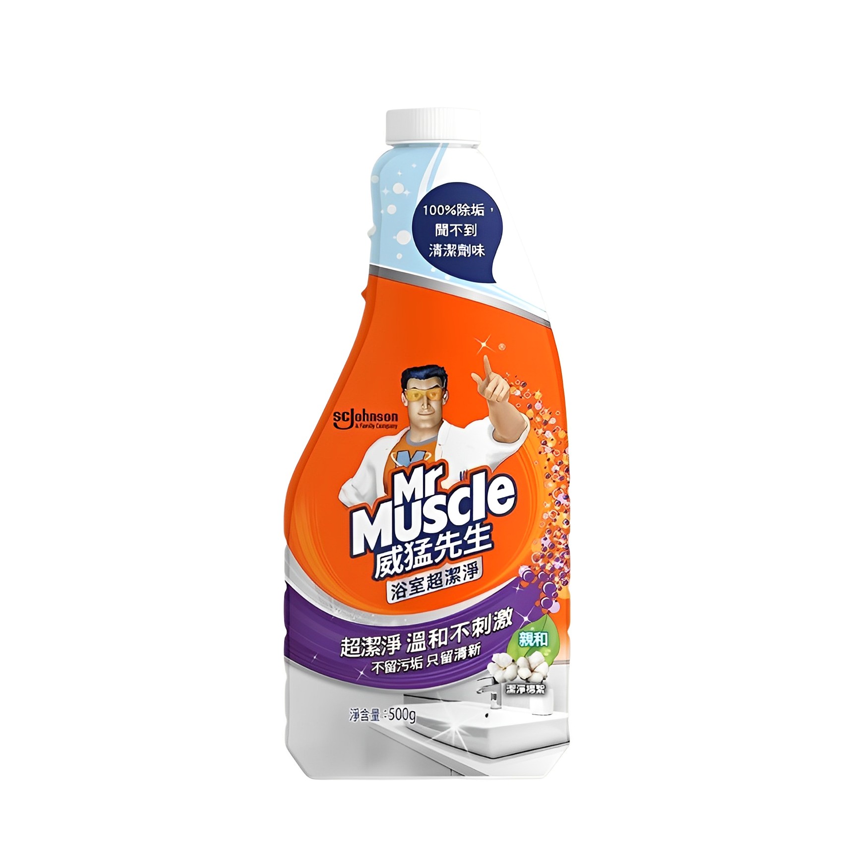 【澳門發貨】[噴裝-熱銷] Mr Muscle威猛先生浴室防污清潔劑噴裝/補充裝500g浴室全效去污除污漬潔淨除菌清新芳香不刺鼻
