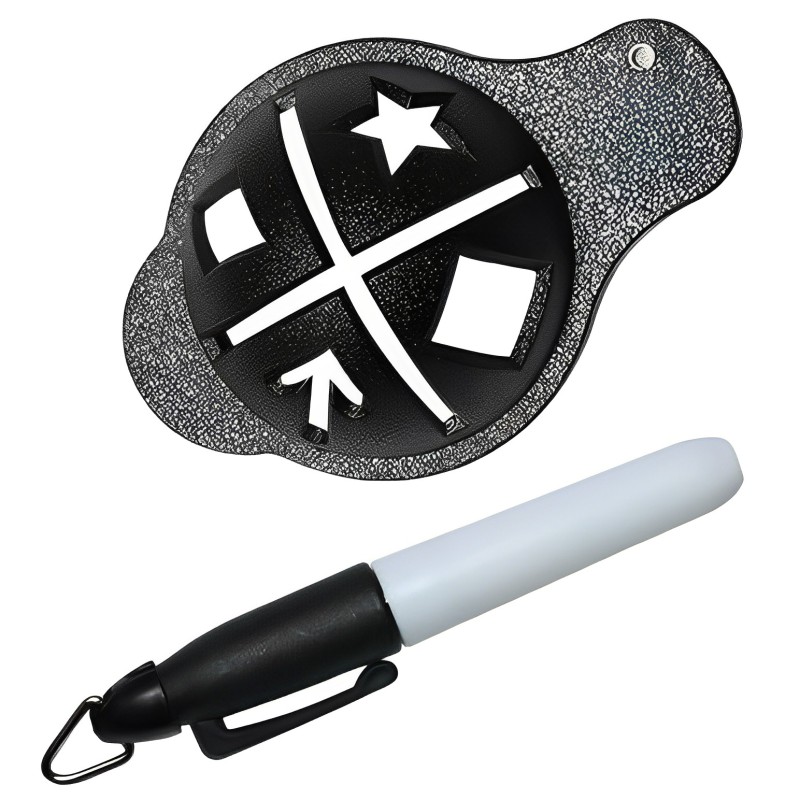 高爾夫劃線器帶筆高爾夫圓型畫線器畫線帽帽型畫線器golf用品