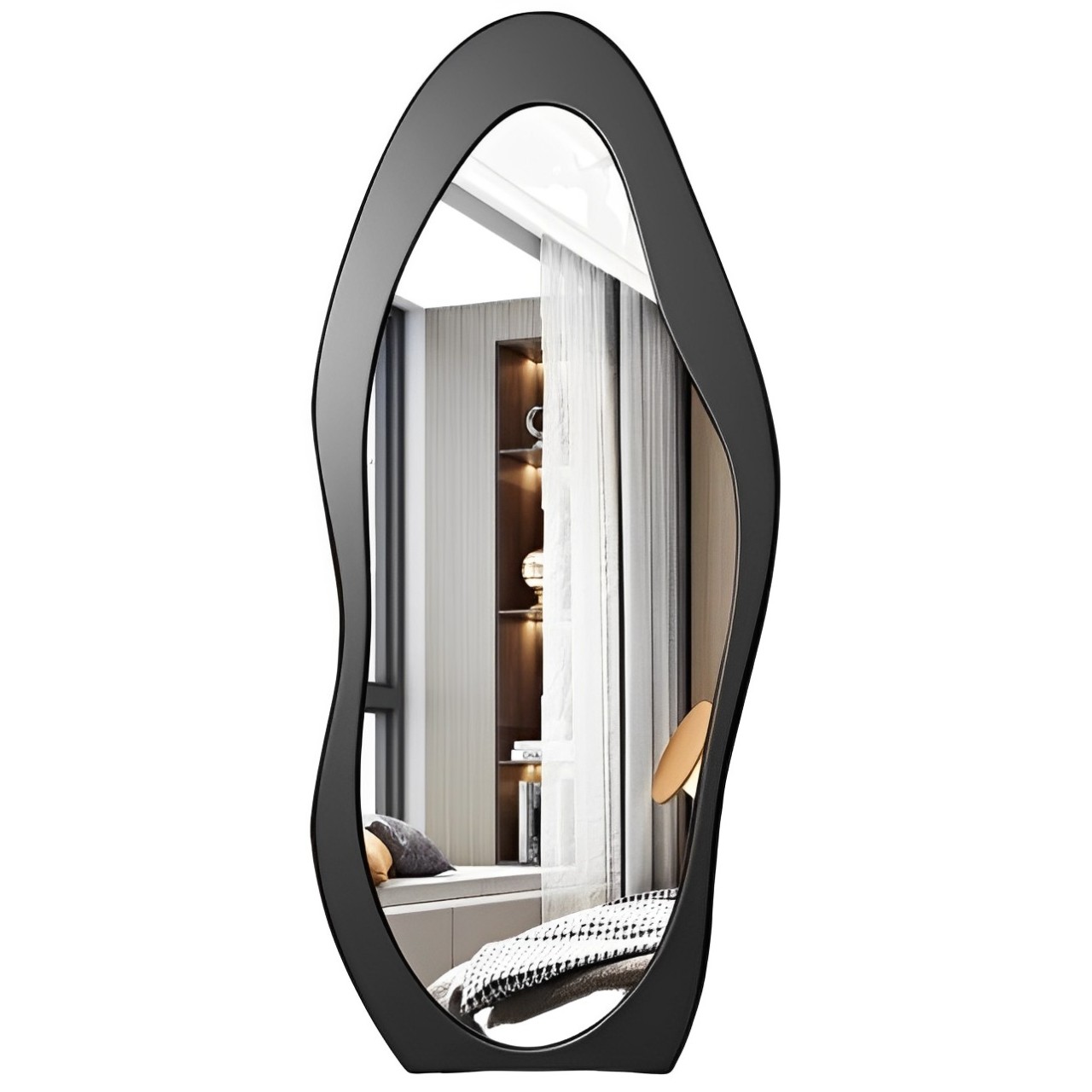 雲朵全身鏡落地鏡掛牆鏡子衣帽間服裝壁掛家用女生臥室網紅試衣穿衣鏡不規則波浪異形