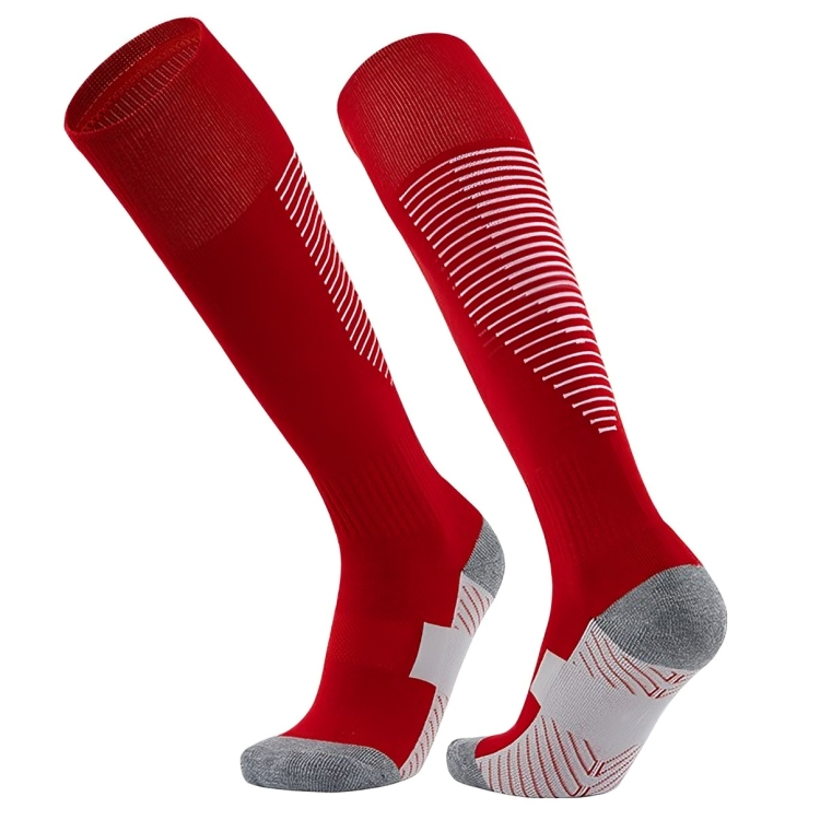 專業足球襪過膝毛巾底防滑減震訓練襪子兒童成人男士女士長筒多色可選