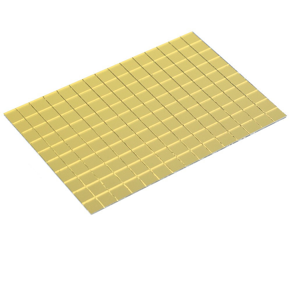 自黏馬賽克鏡片貼3D背景牆鏡子裝飾貼片創意手工DIY格子玻璃牆貼