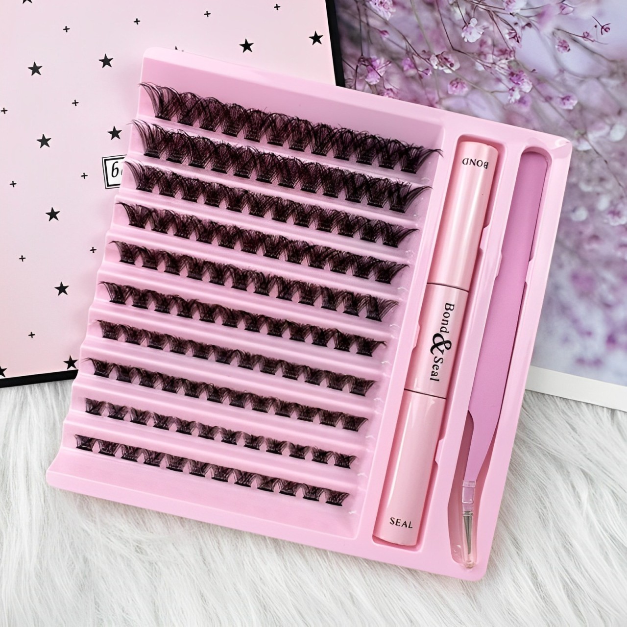 分段式假睫毛套裝帶鑷子膠水濃密卷翹自然分段式睫毛