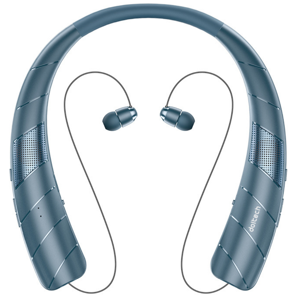 頸掛式藍牙耳機音箱無線藍牙耳機頸掛脖式可外放音響二合一伸縮藍牙音箱