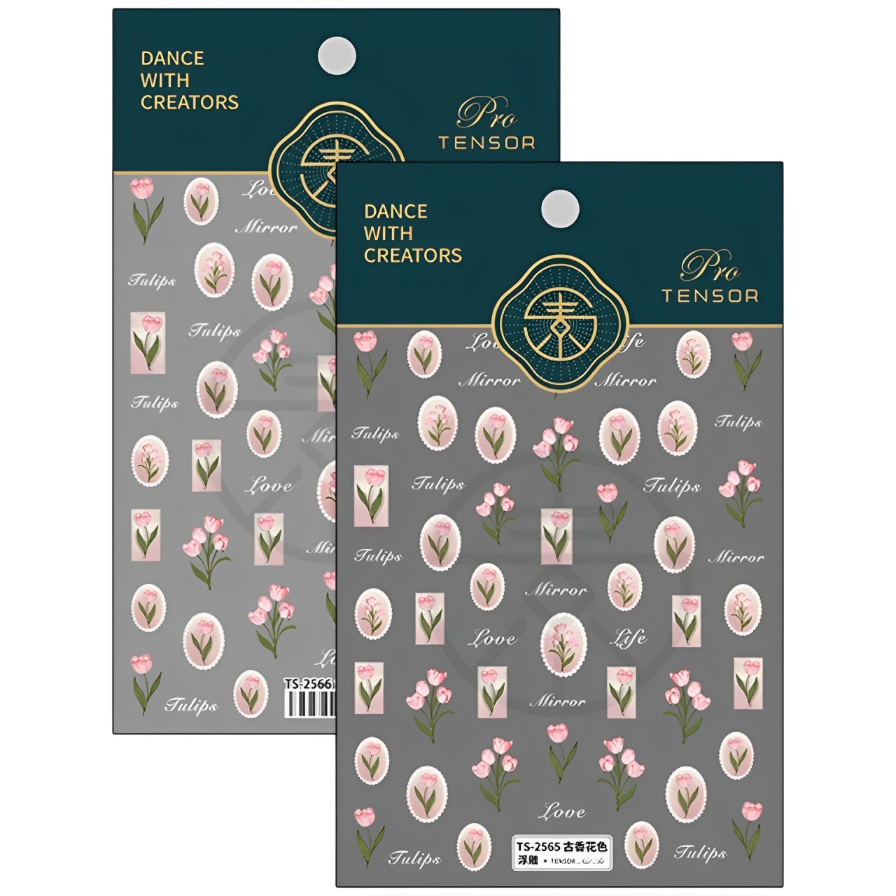 浮雕薄韌美甲貼紙背膠指甲貼紙飾品古香花色