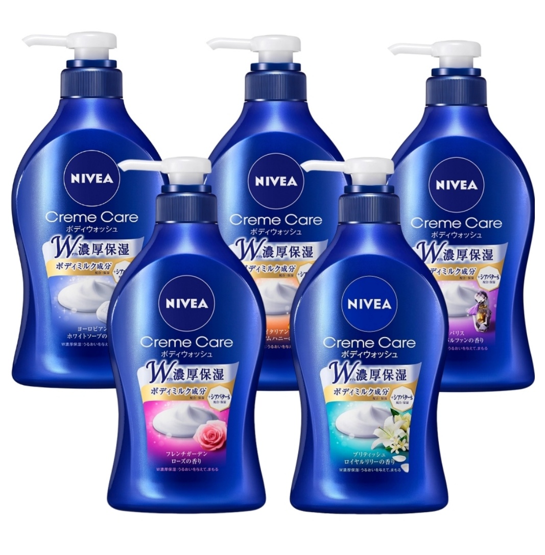 【澳門發貨】NIVEA妮維雅濃厚保濕沐浴露480ml歐洲皂香/法國玫瑰香/巴黎香水/意大利蜂蜜香/英國百合花香雙倍濃厚保濕成分乳霜狀豐盈泡泡易沖洗滋潤保濕保護