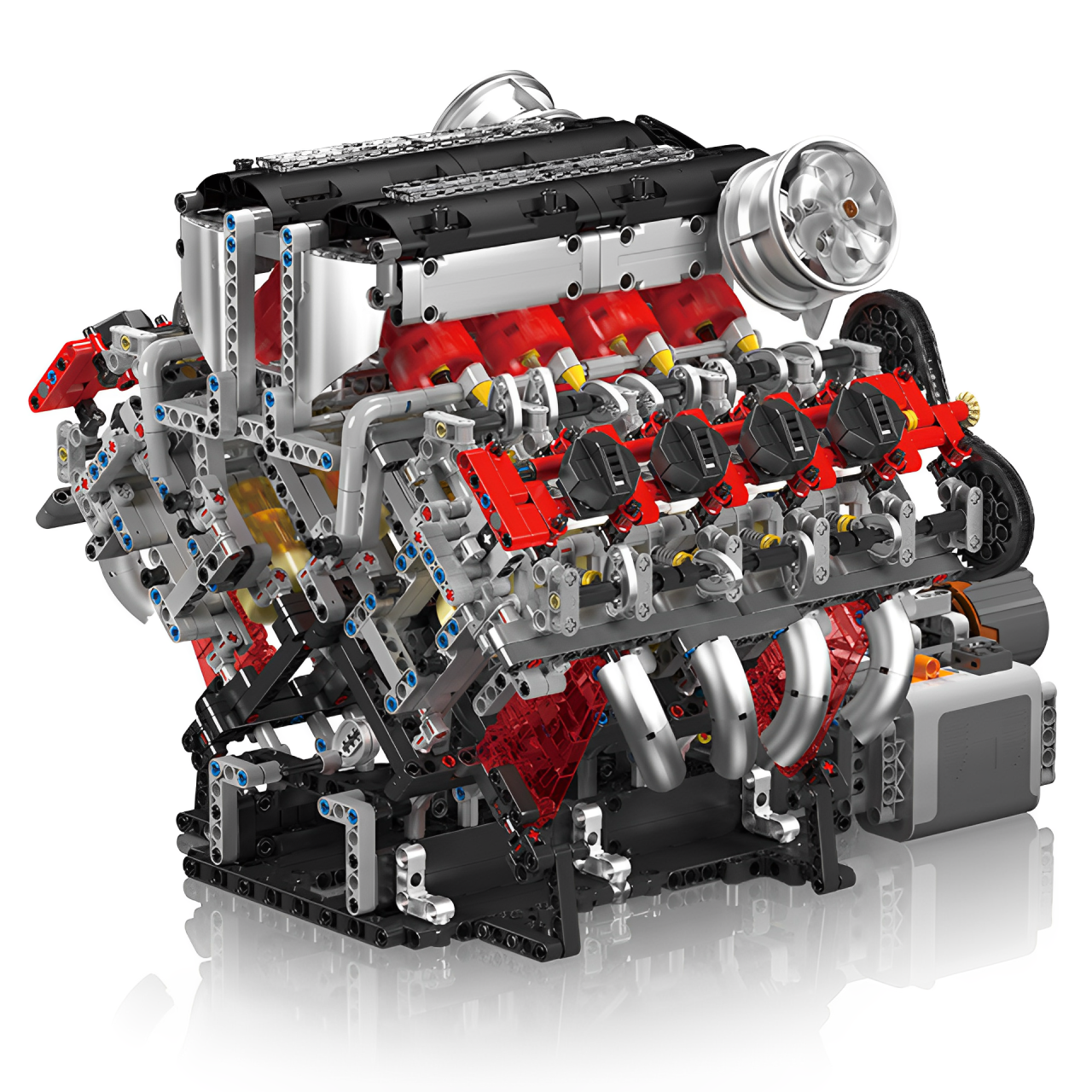 MOULD KING 宇星模王 10130汽車V8發動機引擎模型機械組動力拼裝積木男孩子玩具