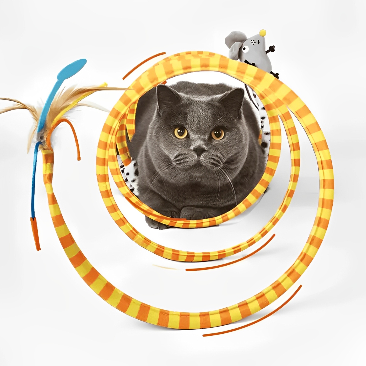 FOFOS兩只福狸 彈力逗貓棒貓隧道逗貓玩具貓薄荷貓咪玩具寵物用品