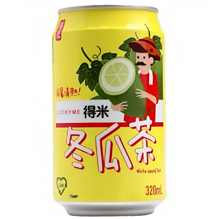 【澳門發貨】（原箱24罐）Lucky Me 得米冬瓜茶320ml消暑清熱消脂減肥