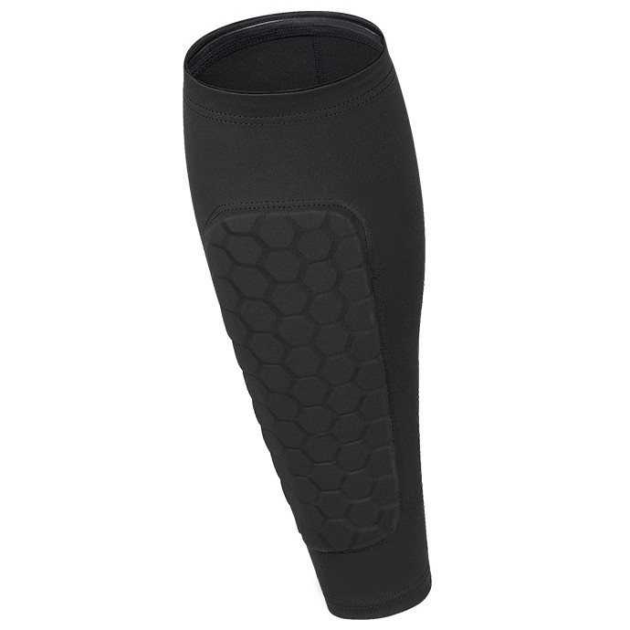 單只運動護小腿蜂窩防撞護腿套戶外運動足球籃球騎行跑步馬術護脛護具吸濕排汗清爽透氣速乾面料