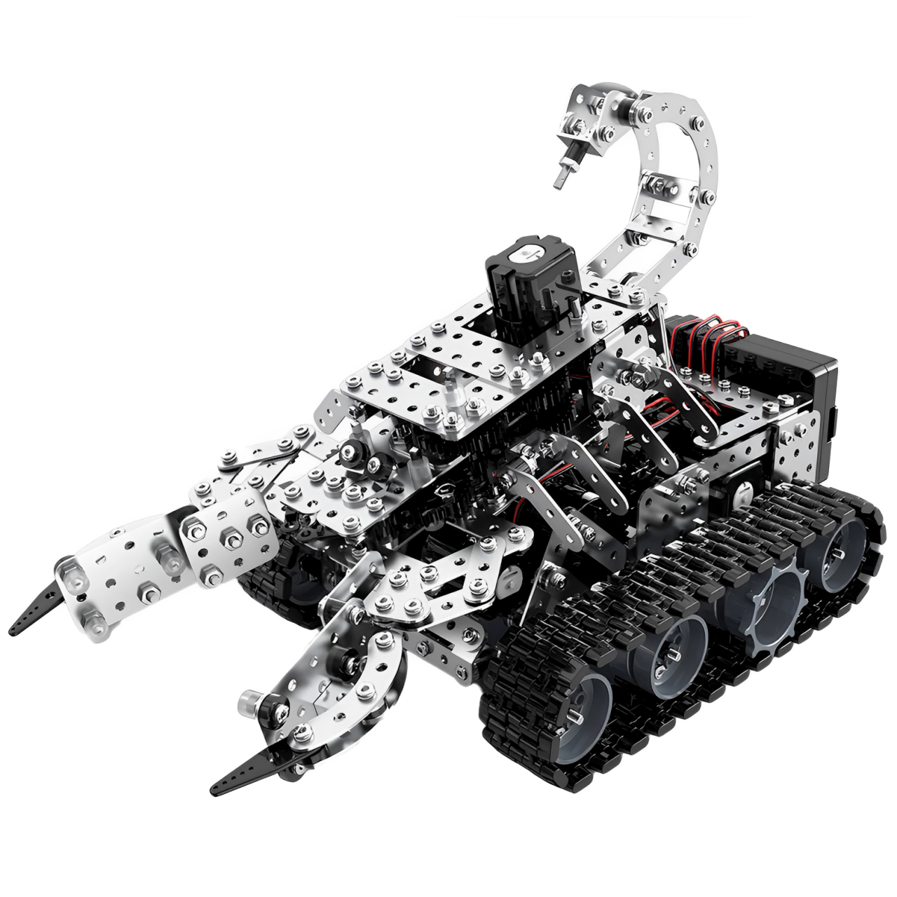ZBToys 電動遙控蠍子機械手 1034PCS 積木高難度手工組裝精密遙控機械手金屬拼裝模型