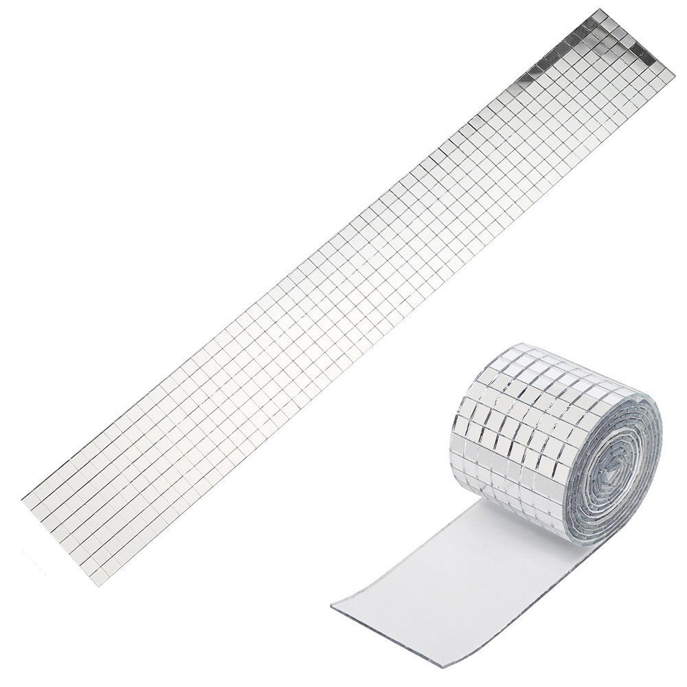 自黏馬賽克鏡片貼3D背景牆鏡子裝飾貼片創意手工DIY格子玻璃牆貼