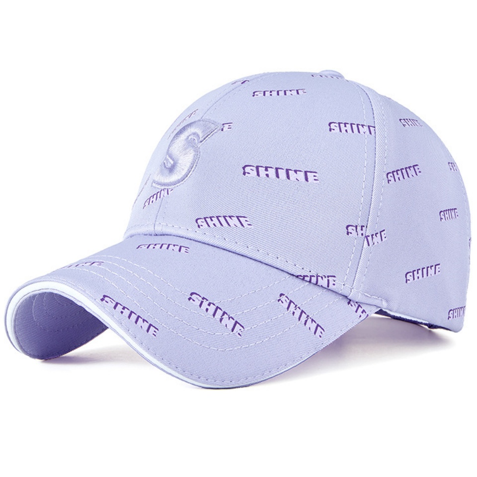 字母印花棒球帽春夏新款時尚潮流刺繡百搭高爾夫棒球帽男女士戶外遮陽防曬鴨舌帽