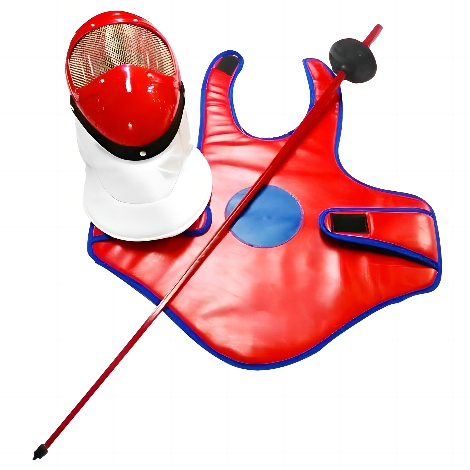 擊劍訓練塑膠三件套兒童初學者套裝馬甲擊劍器材擊劍練習護胸衣頭盔