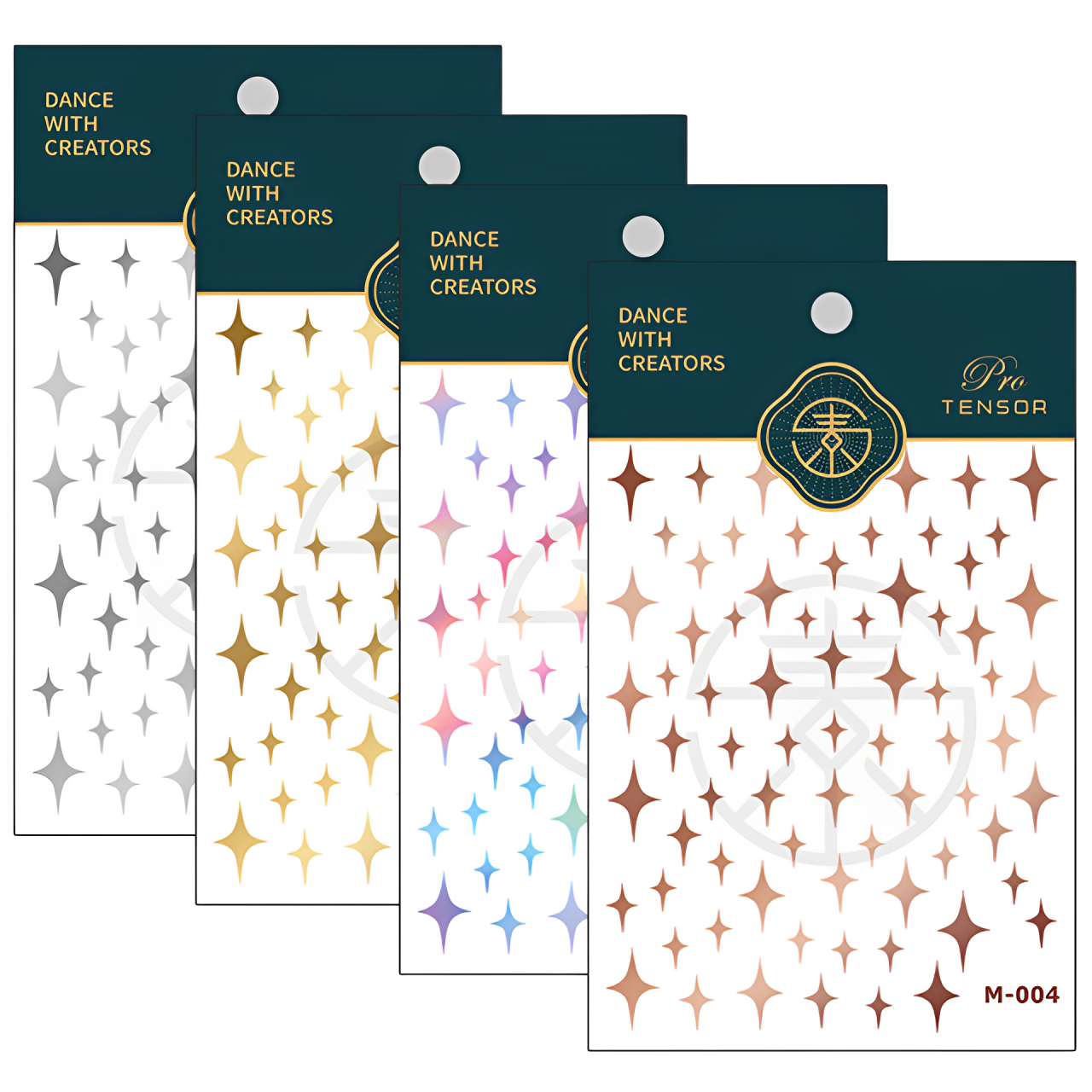 燙金美甲貼紙背膠美甲貼燙金立體星芒系列