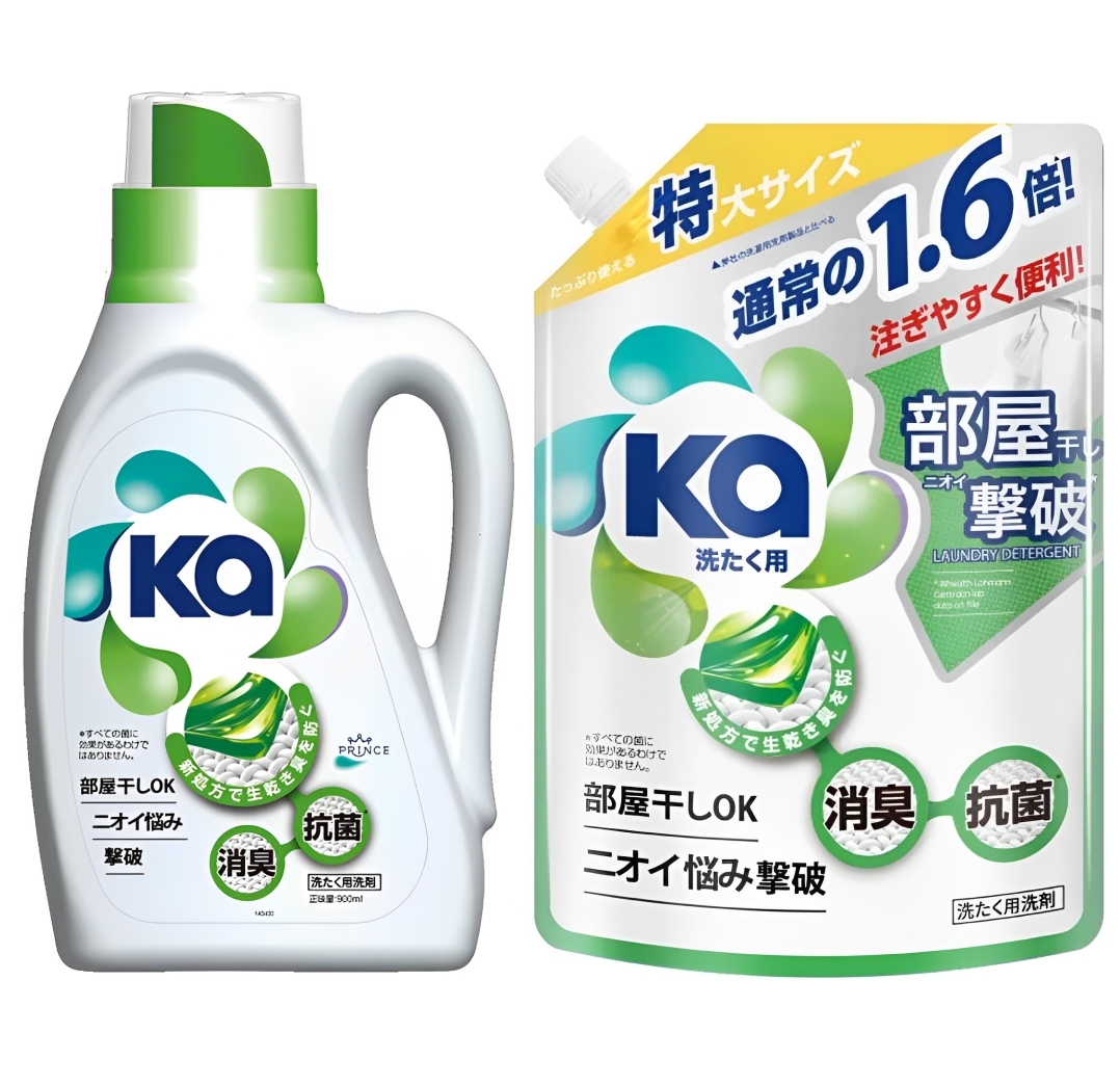 【澳門發貨】王子菁華王子Ka超濃縮抗菌洗衣液室內晾衣型支裝1.5L/袋裝1.48L梅雨天室內晾曬衣服深層除臭抗菌不損衣物纖維