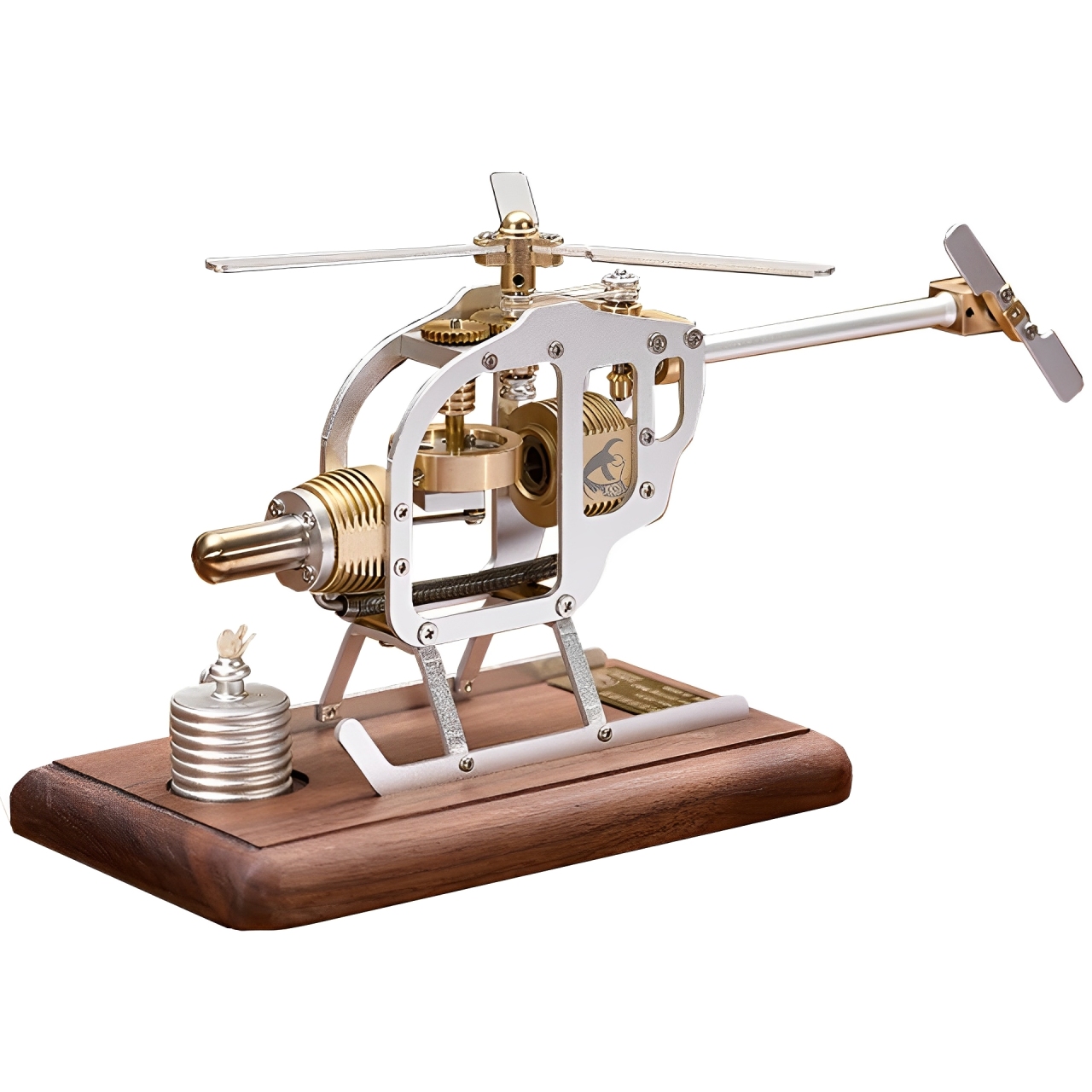 直升機斯特林發動機模型玩具微型引擎物理空氣能燃機啟動創意