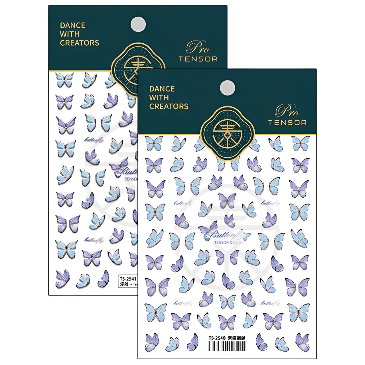 浮雕薄韌美甲貼紙指甲貼紙背膠美甲貼紫蝶系列