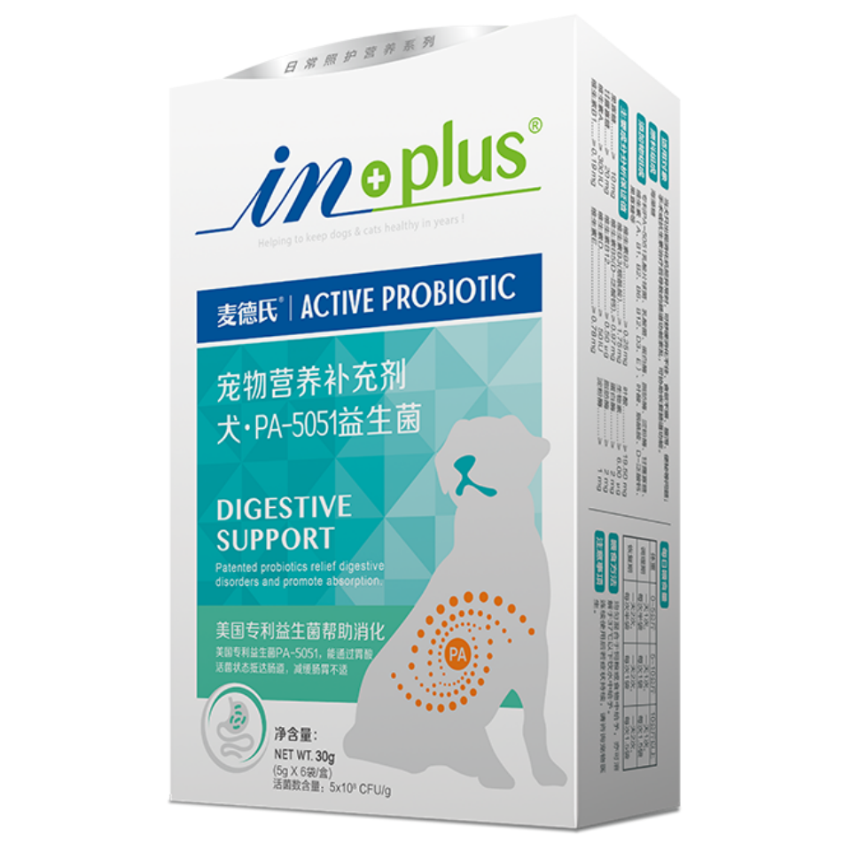 INPLUS麥德氏犬用PA-5051益生菌5g*6條狗狗用益生菌寵物營養補充劑