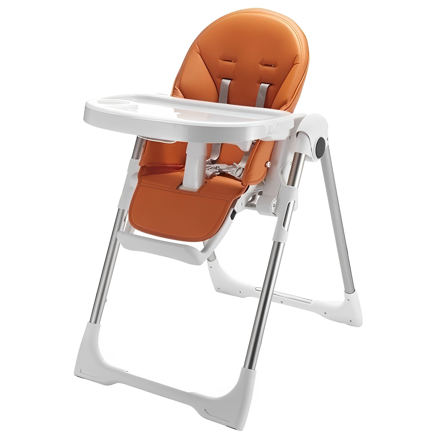 嬰兒高腳椅可調節高度靠背可攜式高腳椅帶4個輪子適用於嬰兒和學步兒童可折疊高腳椅和可拆卸託盤的學步兒童高腳椅批發零售