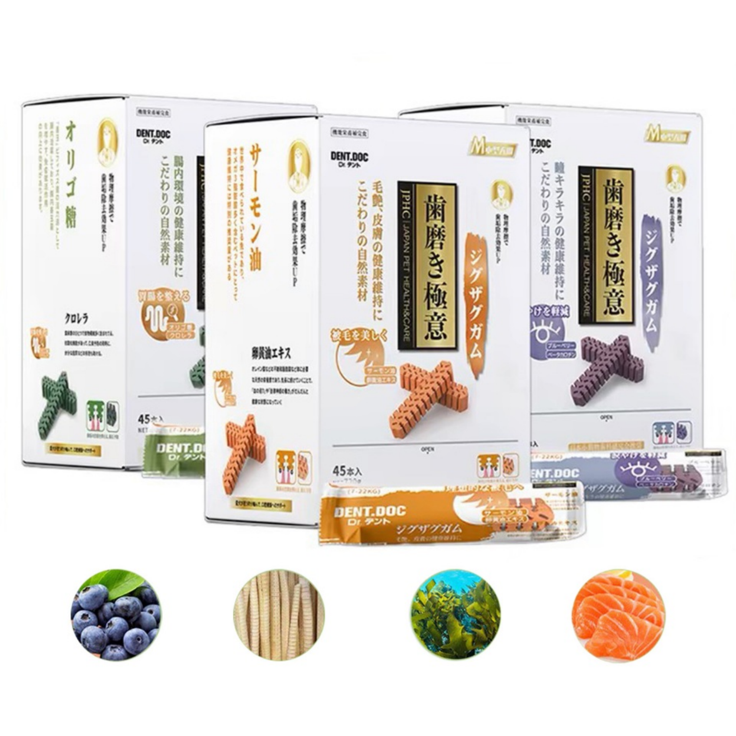 Dent Doc 丹特醫生 犬用鯊魚骨潔齒棒 45支 口腔磨牙棒潔齒骨成犬幼犬寵物清潔牙齒潔牙棒狗狗零食