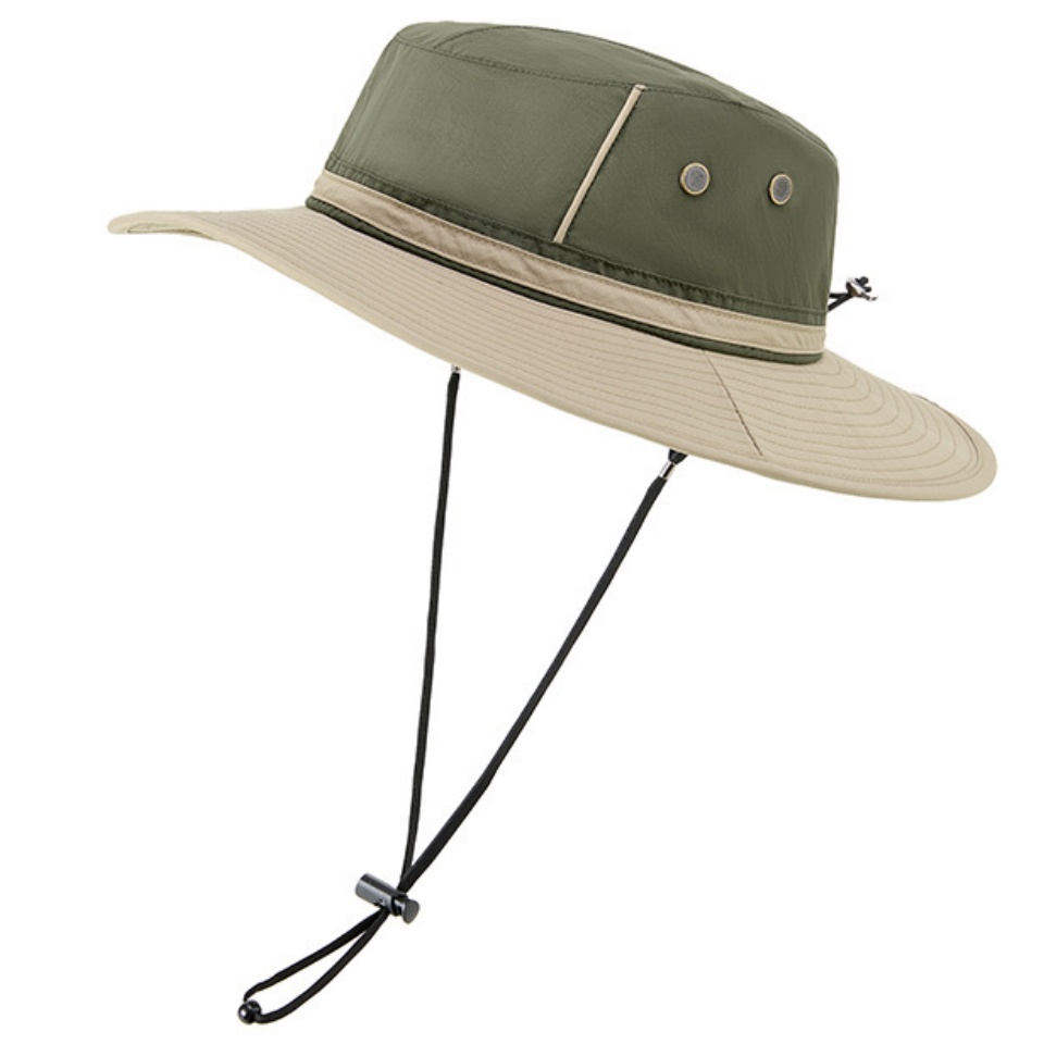 親膚柔軟漁夫帽春夏新品速乾拼接撞色漁夫帽軟頂親膚透氣釣魚帽防曬防紫外線