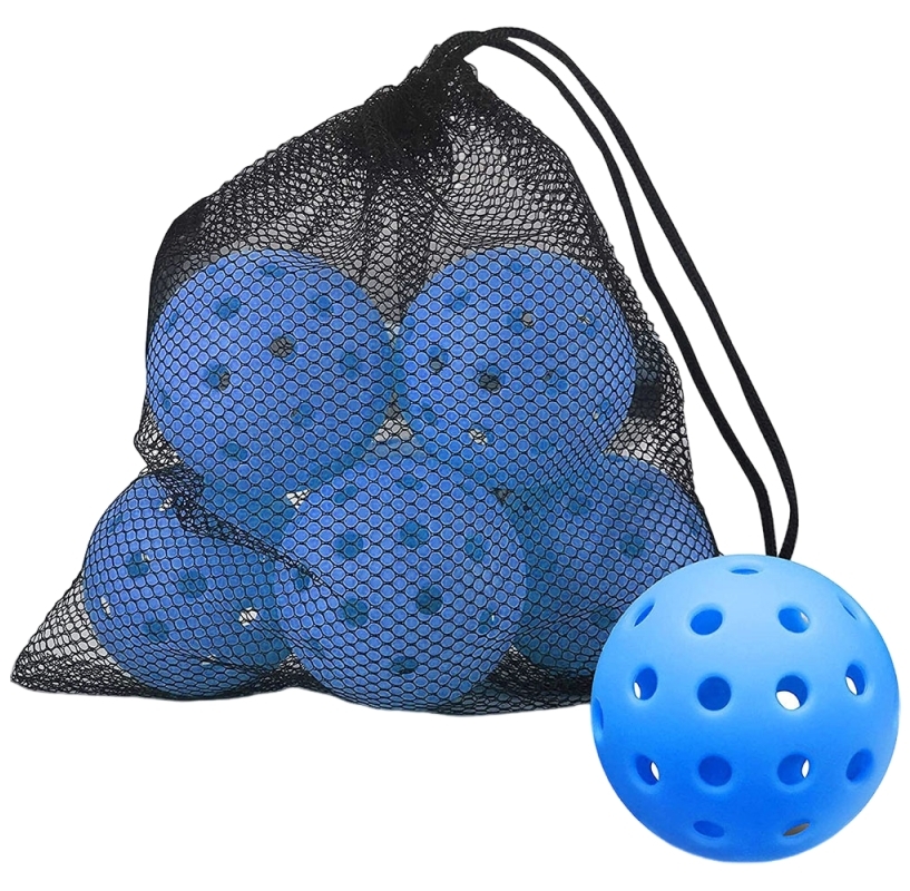 匹克球收纳網袋6個装40孔洞洞球PE高弹威浮球