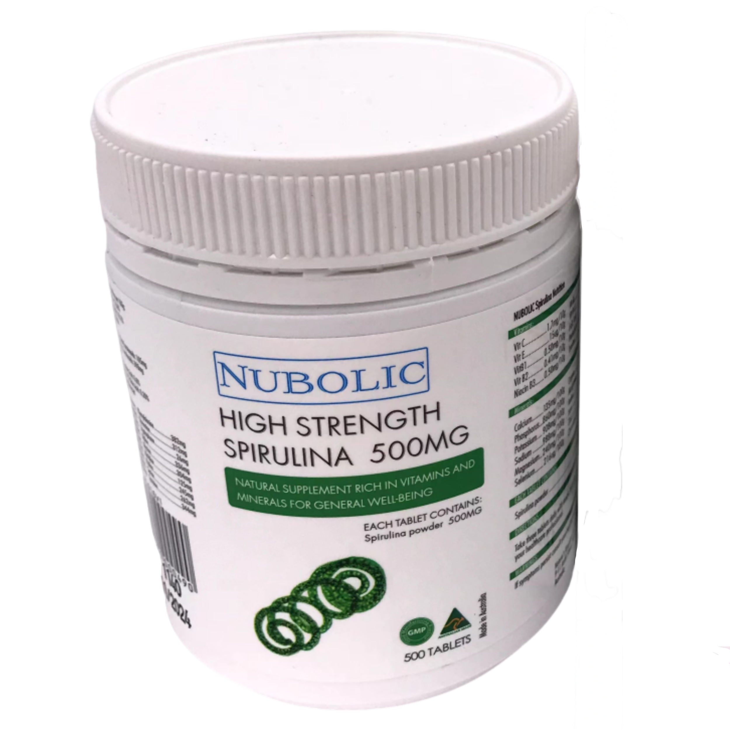 【澳門發貨】NUBOLIC螺旋藻片500粒增強抵抗力降低膽固醇