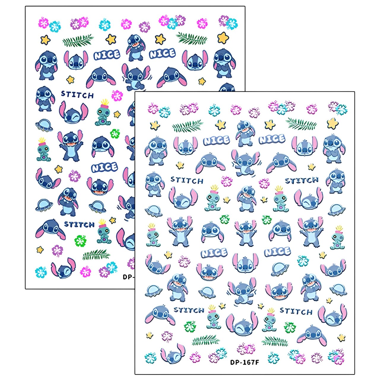 浮雕薄韌美甲貼紙背膠指甲貼紙飾品史迪仔造型立體系列