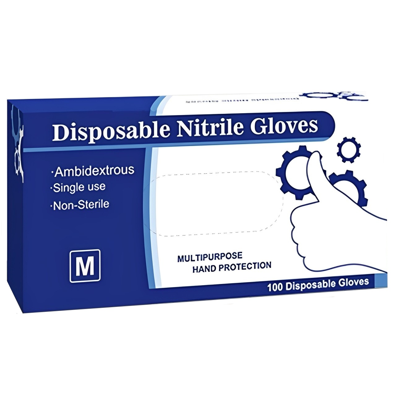 一次性丁腈手套100只裝加厚防油污耐用食品級丁晴無粉橡膠手套