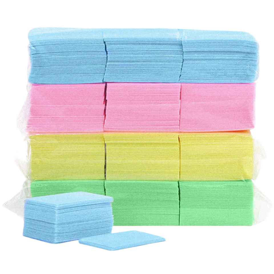 洗甲棉550片一次性硬質卸甲巾美甲巾化妝棉擦洗指甲油專用清潔棉甲油