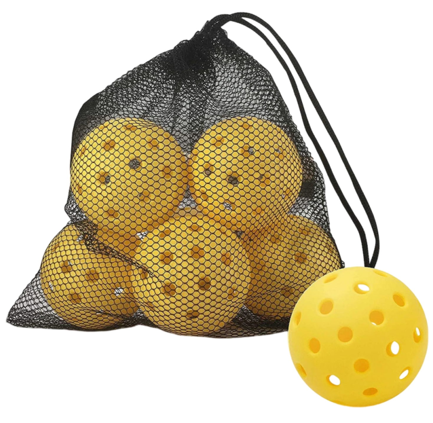 匹克球收纳網袋6個装40孔洞洞球PE高弹威浮球