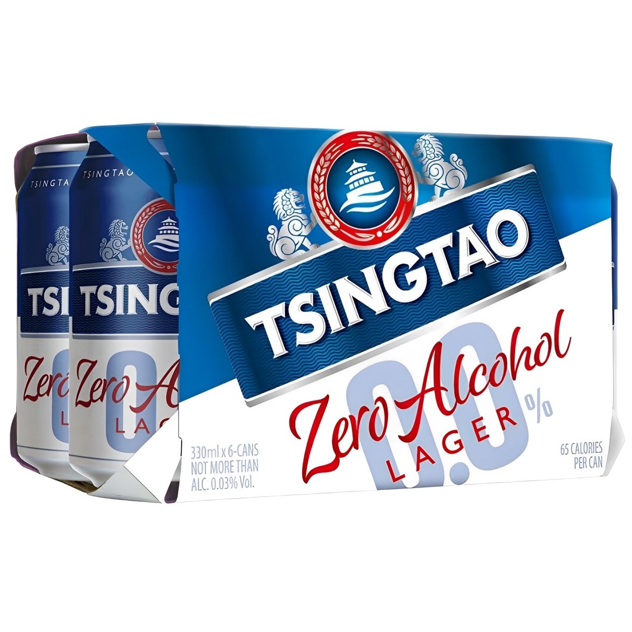 【澳門發貨】（原箱24罐）TsingTao青島啤酒皮爾森(無醇)330ml*6罐*4扎
