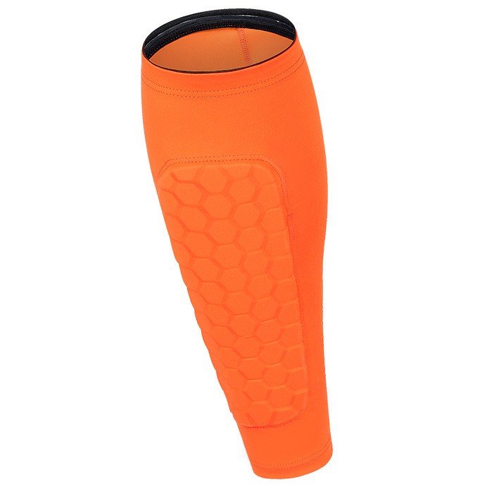 單只運動護小腿蜂窩防撞護腿套戶外運動足球籃球騎行跑步馬術護脛護具吸濕排汗清爽透氣速乾面料