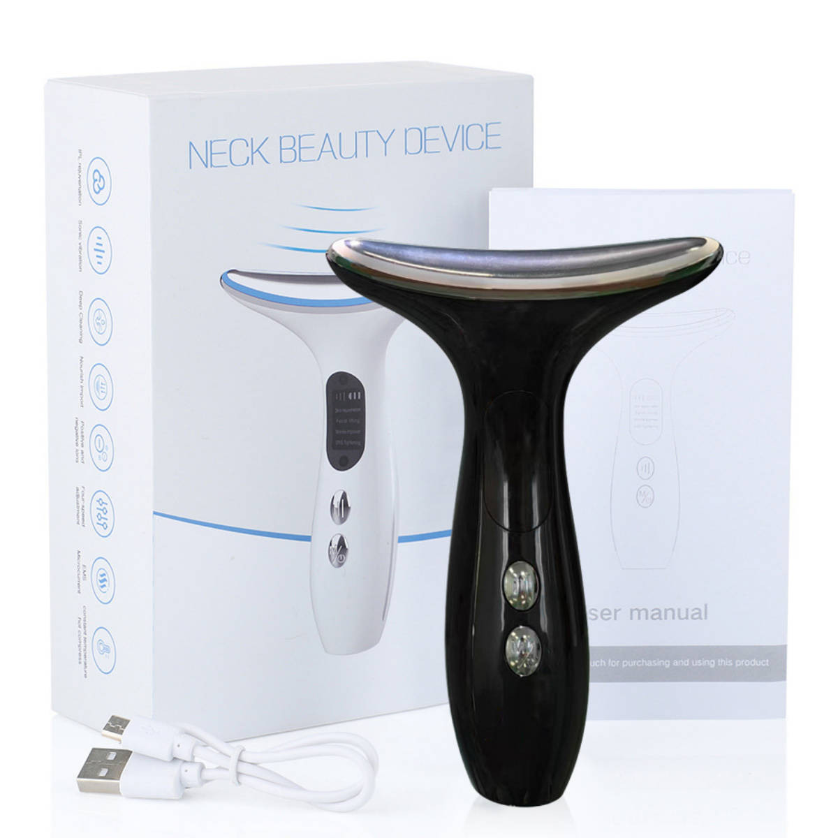 美頸儀去頸紋美容儀臉部提拉緊致EMS護頸儀面部導入儀按摩儀