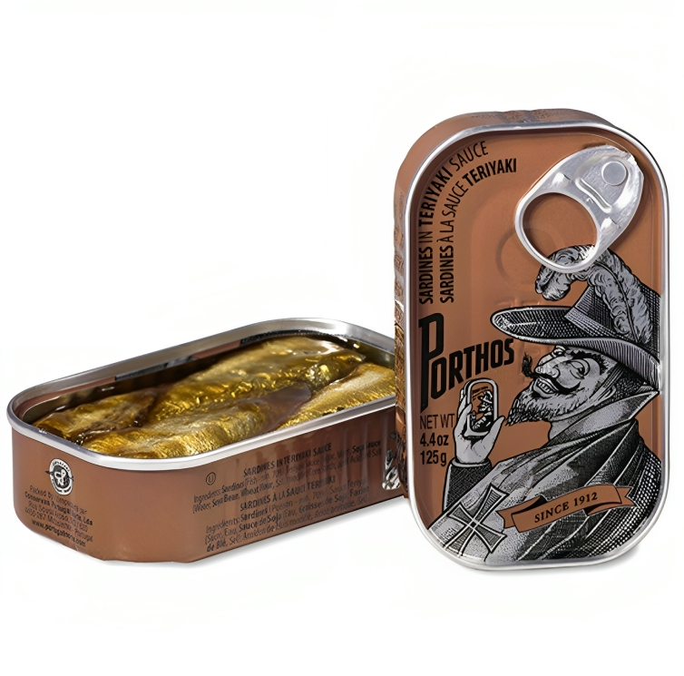 【澳門發貨】PORTHOS葡國老人牌日式照燒汁沙甸魚罐頭120g