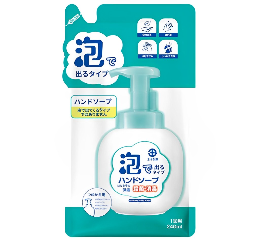 【澳門發貨】王子製藥保濕洗手液補充裝240ml温和保濕殺菌消毒潔淨泡沫潔手液