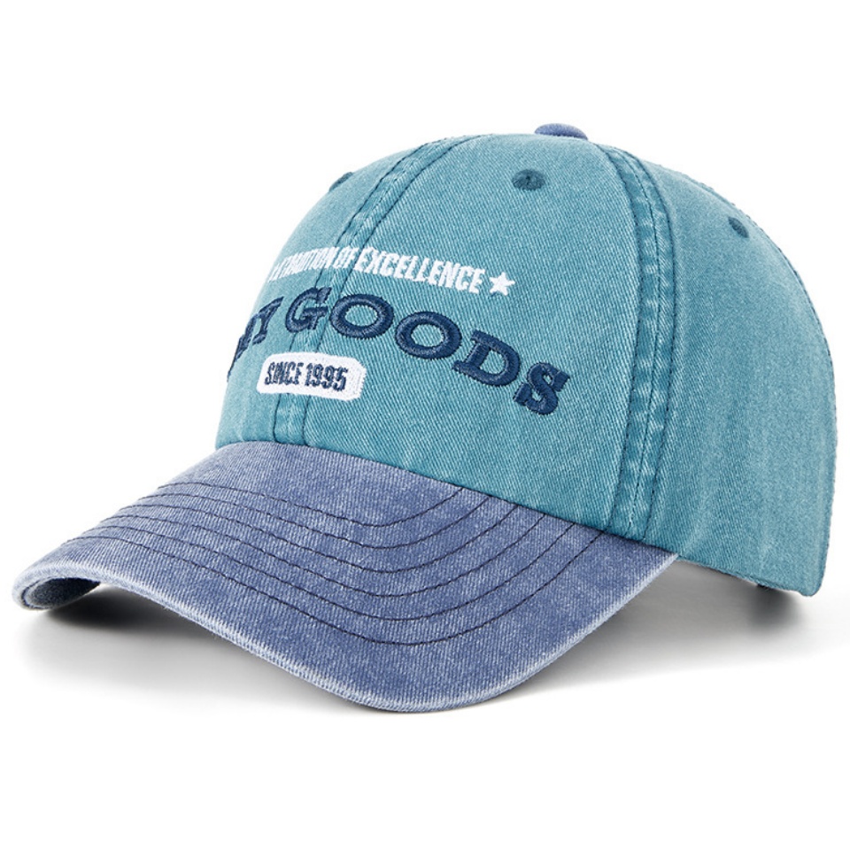復古字母棒球帽街頭復古水洗鴨舌帽2024春夏新款男女情侶遮陽時尚韓版字母刺繡帽