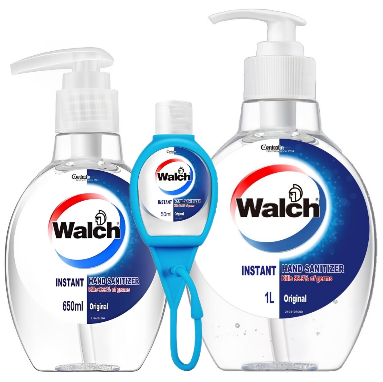 【澳門發貨】Walch威露士免洗搓手液20ml藍色硅膠套/650ml/1L家用辦公外出抗疫消毒必備適合一家人隨身攜帶洗手液潔手液