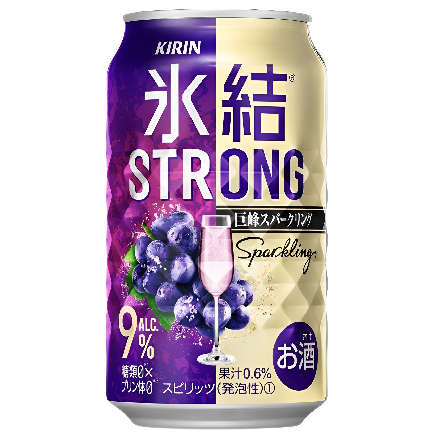 【澳門發貨】（原箱24罐）KIRIN麒麟冰結STRONG水果調酒華麗巨峰葡萄350ml無糖無嘌呤低度雞尾酒微醺酒發泡水果酒