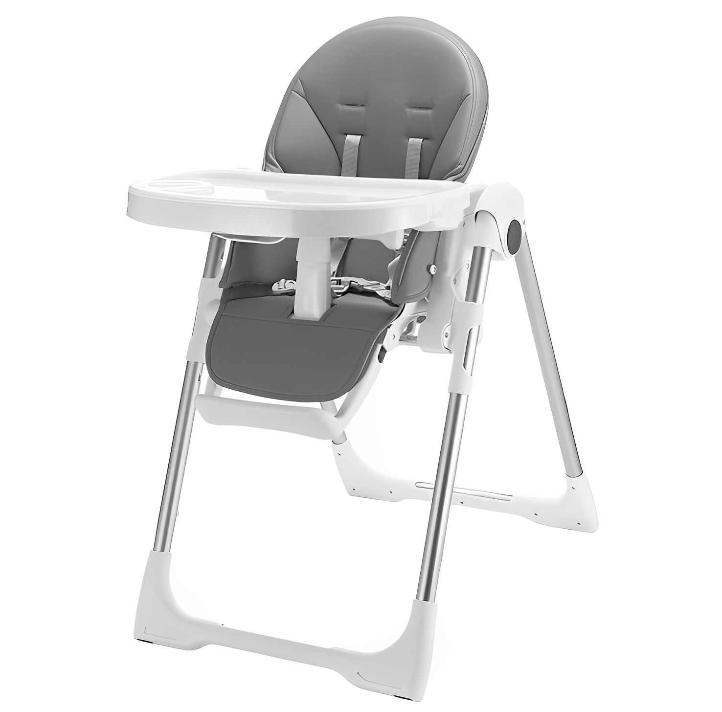 嬰兒高腳椅可調節高度靠背可攜式高腳椅帶4個輪子適用於嬰兒和學步兒童可折疊高腳椅和可拆卸託盤的學步兒童高腳椅批發零售