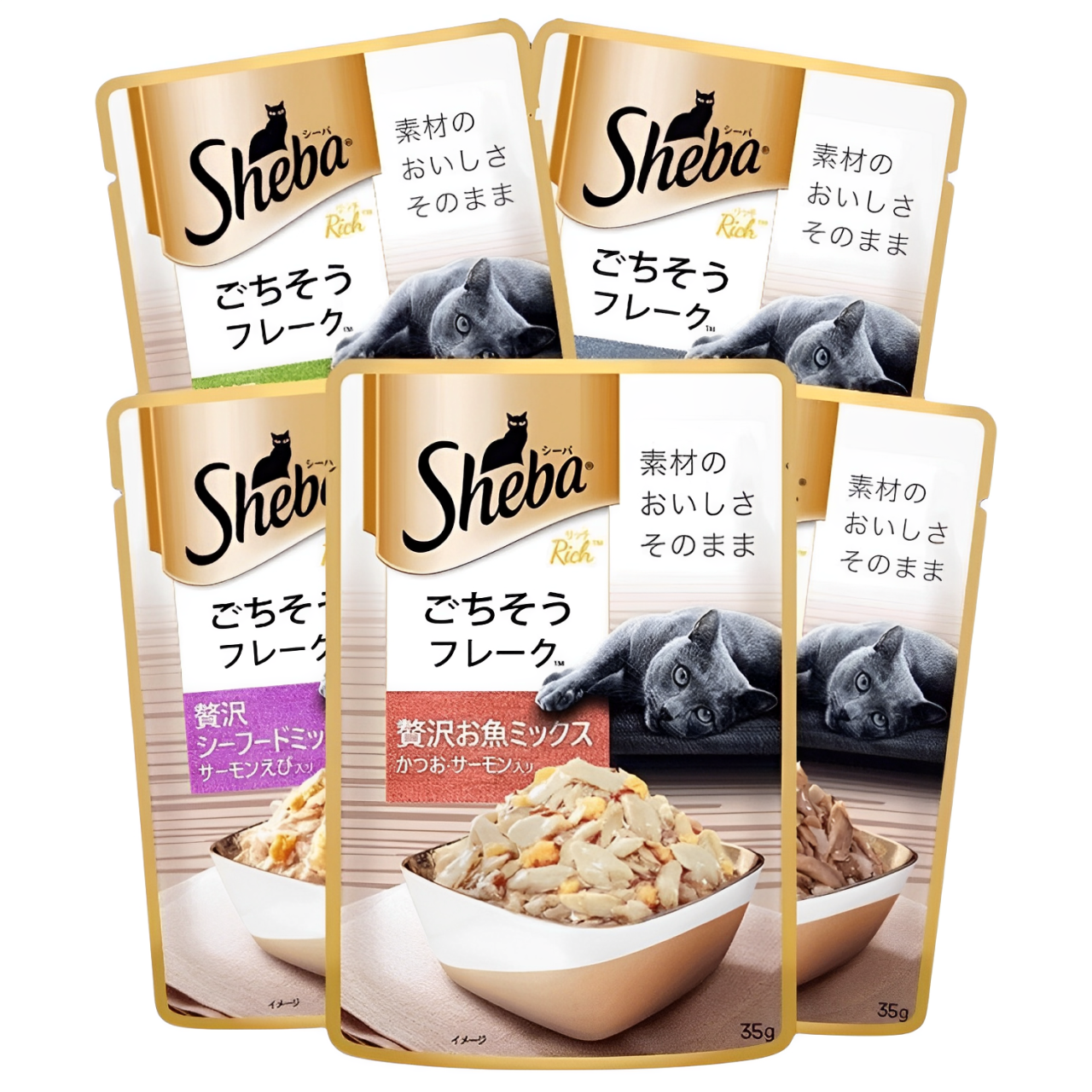 24包 Sheba希寶肉塊軟包35g鮮饌包寵物食品營養鮮濕糧幼貓成貓零食包