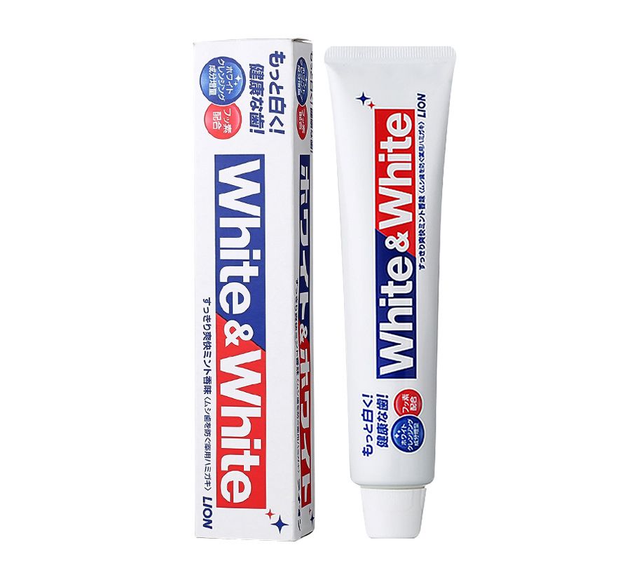 【澳門發貨】LION獅王WHITE & WHITE 牙膏150g日本進口美白牙膏固齒防蛀牙去口臭去牙漬清新清爽薄荷大白牙膏
