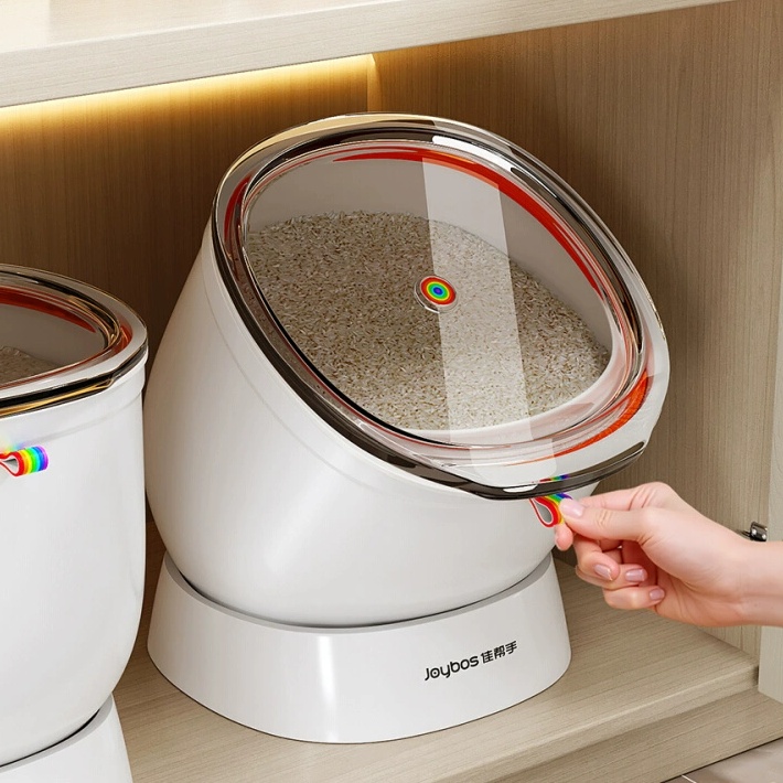 Joybos佳幫手升級櫥櫃米桶家用防蟲防潮儲存罐裝雜糧大米麵粉箱密封米缸