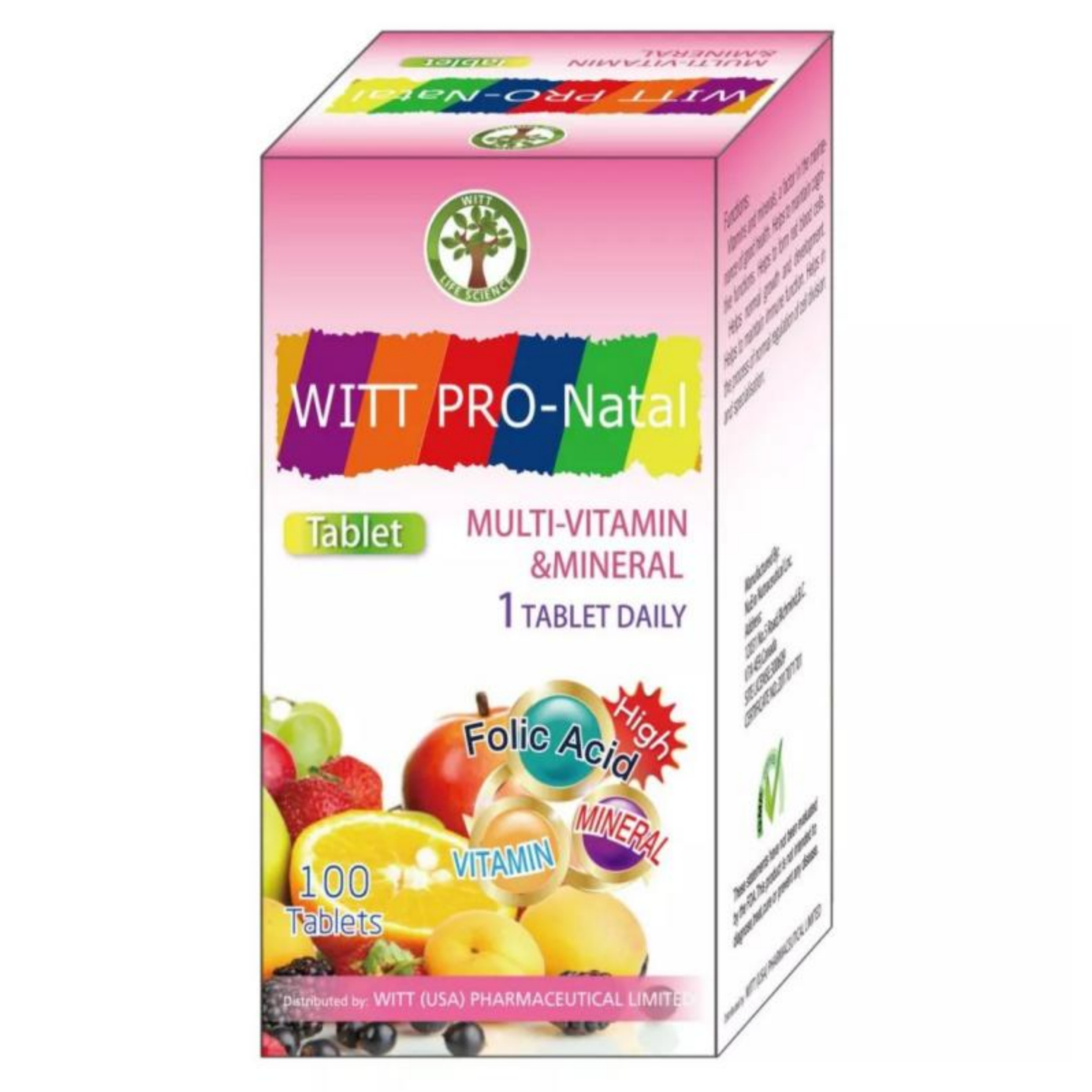 【澳門發貨】WITT維特 PRO-NATAL 綜合維他命100粒裝
