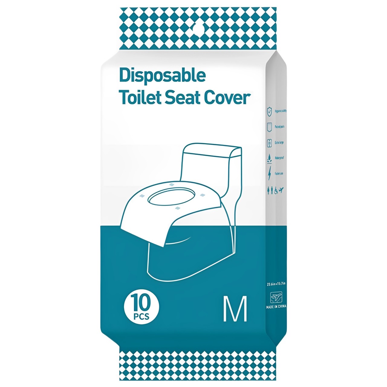 一次性馬桶墊M碼10片坐便墊產婦孕婦坐廁套貼便攜旅遊