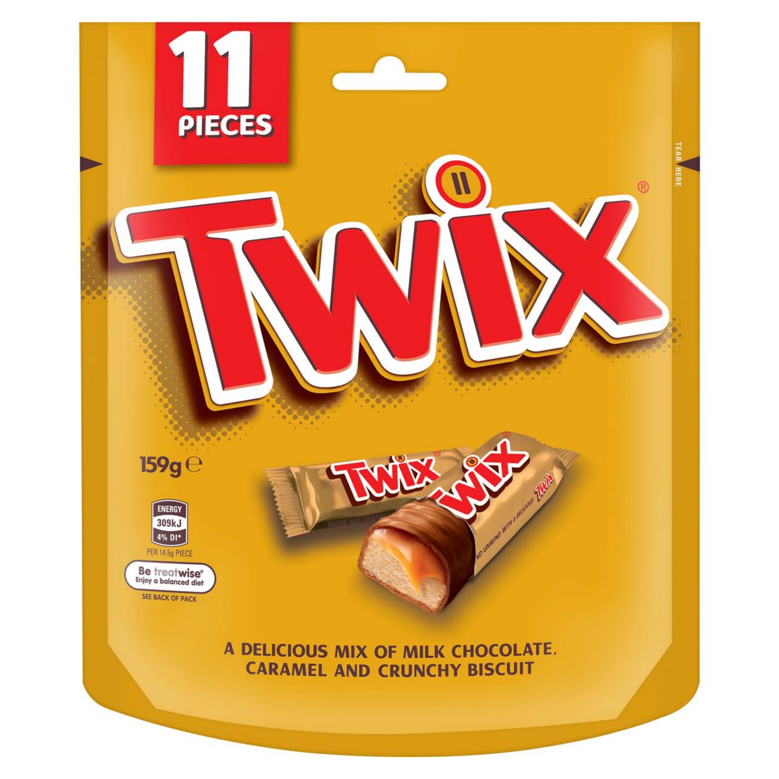 【澳門發貨】（原箱12包）Twix 特趣 香脆麥餅朱古力分享裝14.5g*11小包家庭裝巧克力