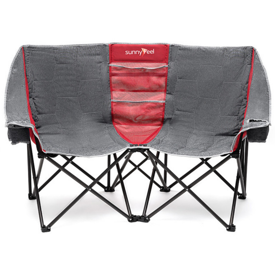SunnyFeel雙人折疊椅野營戶外椅子多功能露營可攜式休閒椅